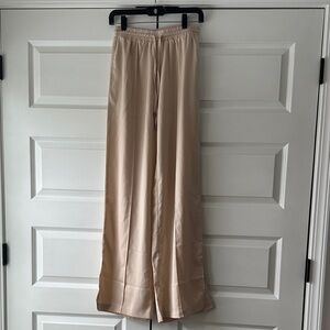 Chic Cream Wide Leg Women's Pants